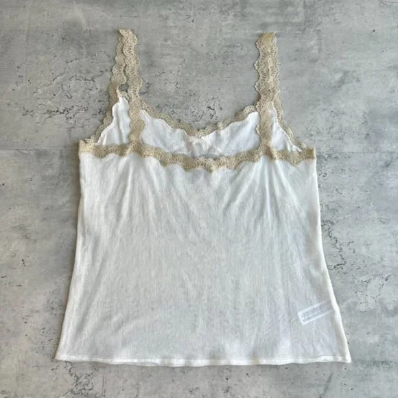 Vintage y2k sheer white lace trim cami - Picture 4 of 5